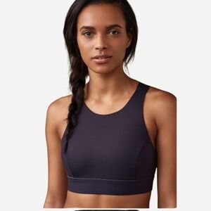 Lululemon Fast And Free Deep Purple Sports Bra